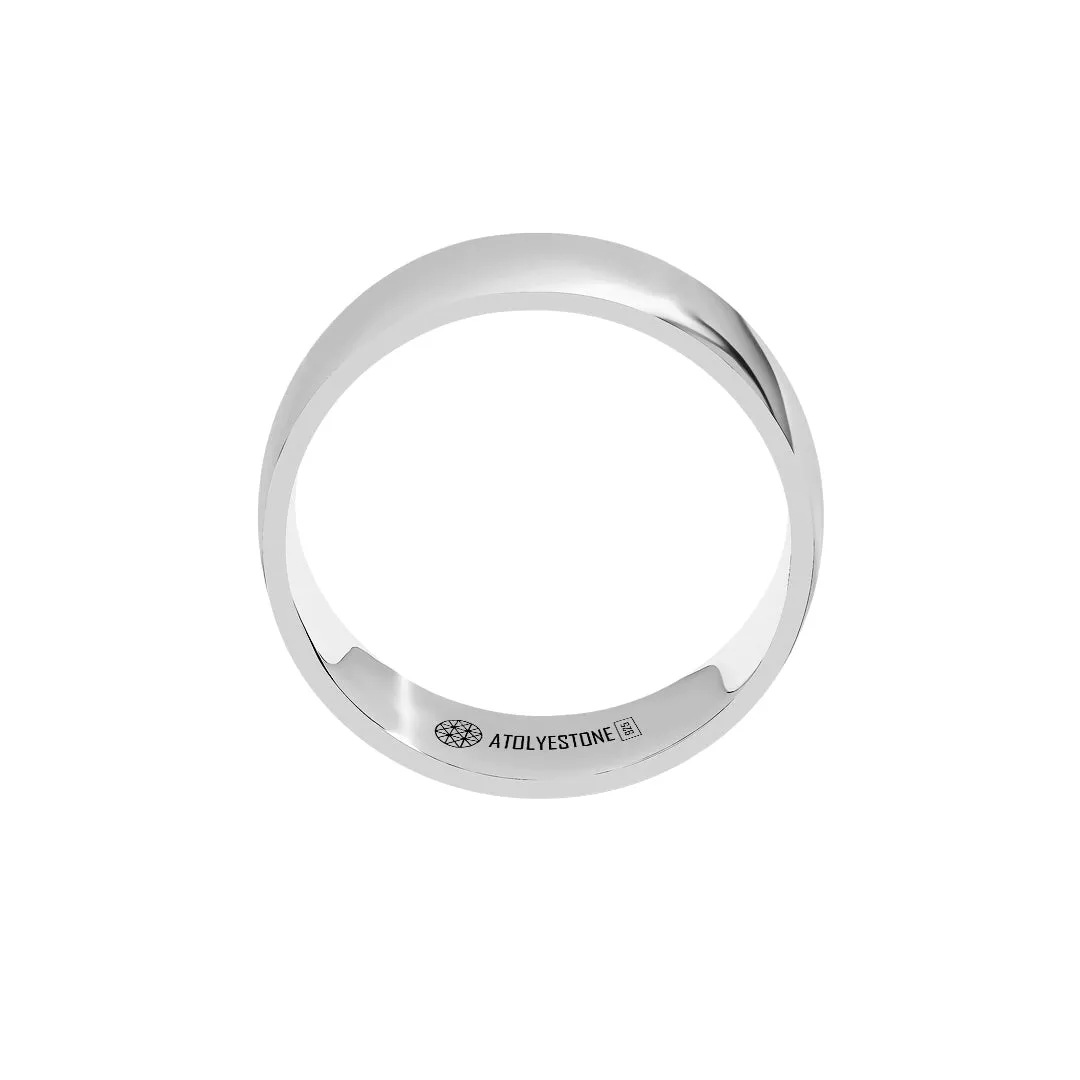 Low Dome Band in Silver