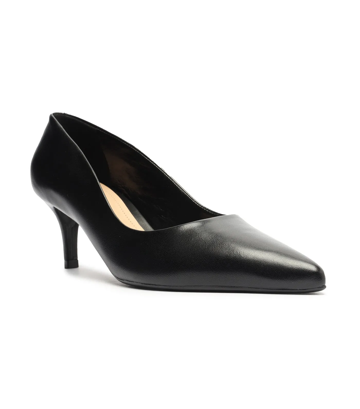 Low Heel Pointed Toe Shoes Black