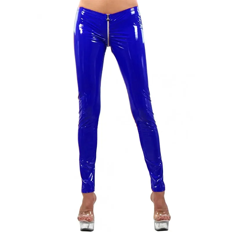 Low Waist Patent Leather Pants