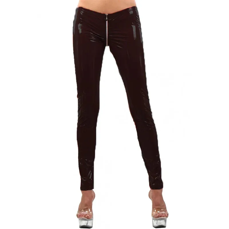 Low Waist Patent Leather Pants