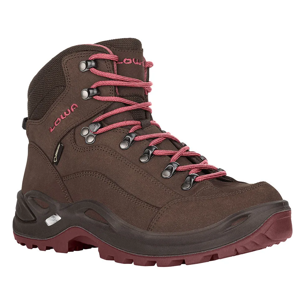 LOWA WOMEN'S RENEGADE GTX MID - ESPRESSO / BERRY