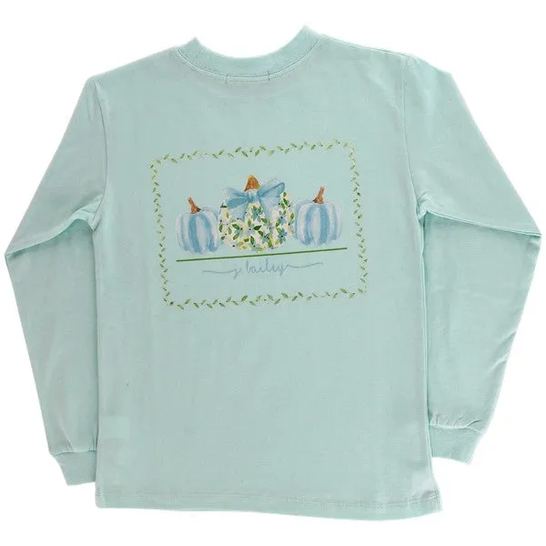 L/S Girls Tee-Blue Pumpkins