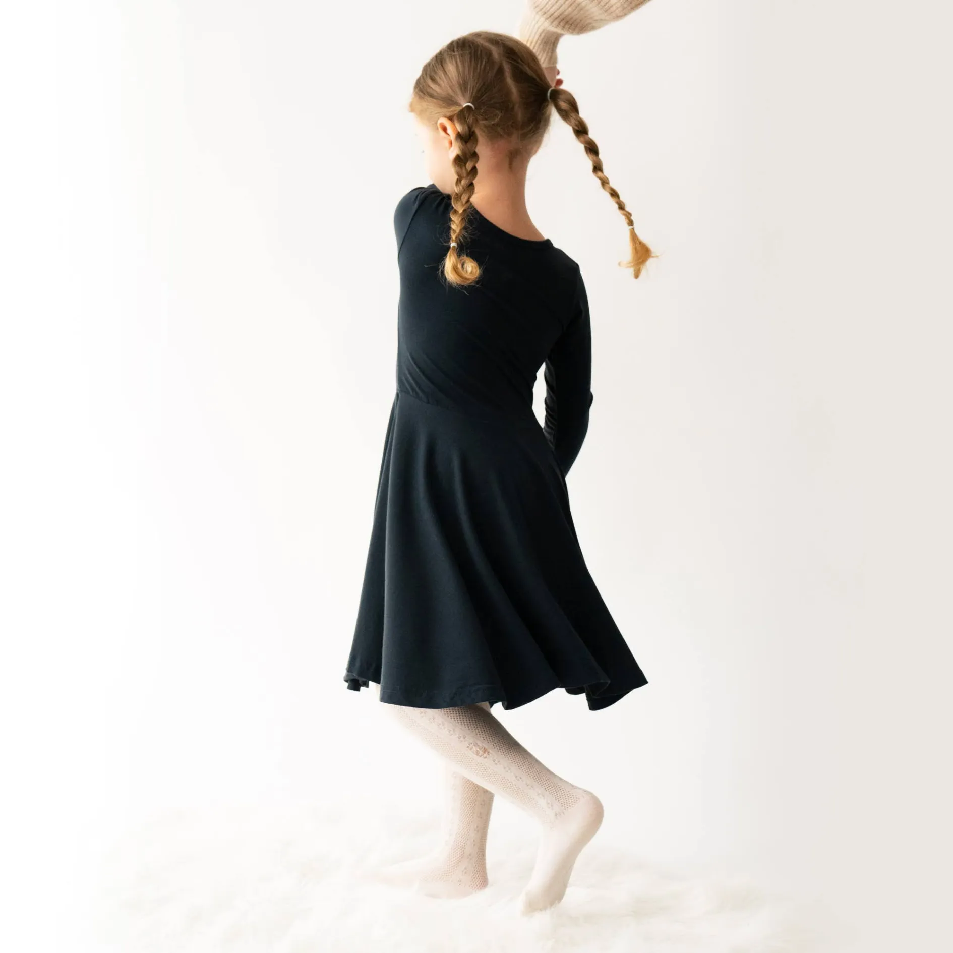 L/S Twirl Dress - Midnight