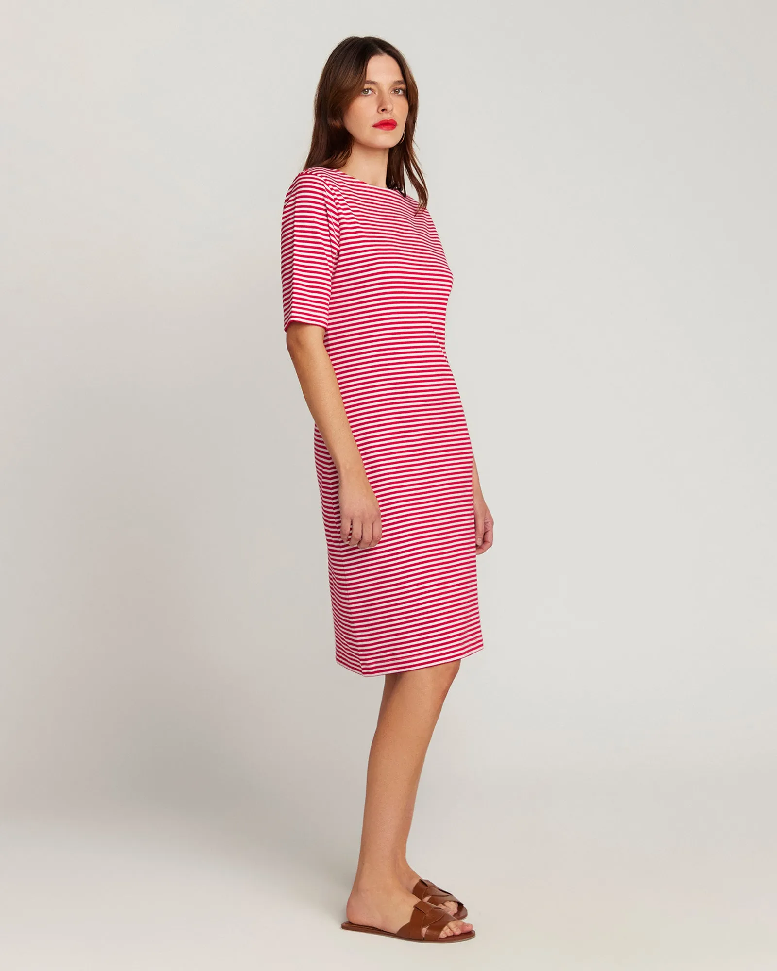 L'Été Red and White Stripe Summer Dress