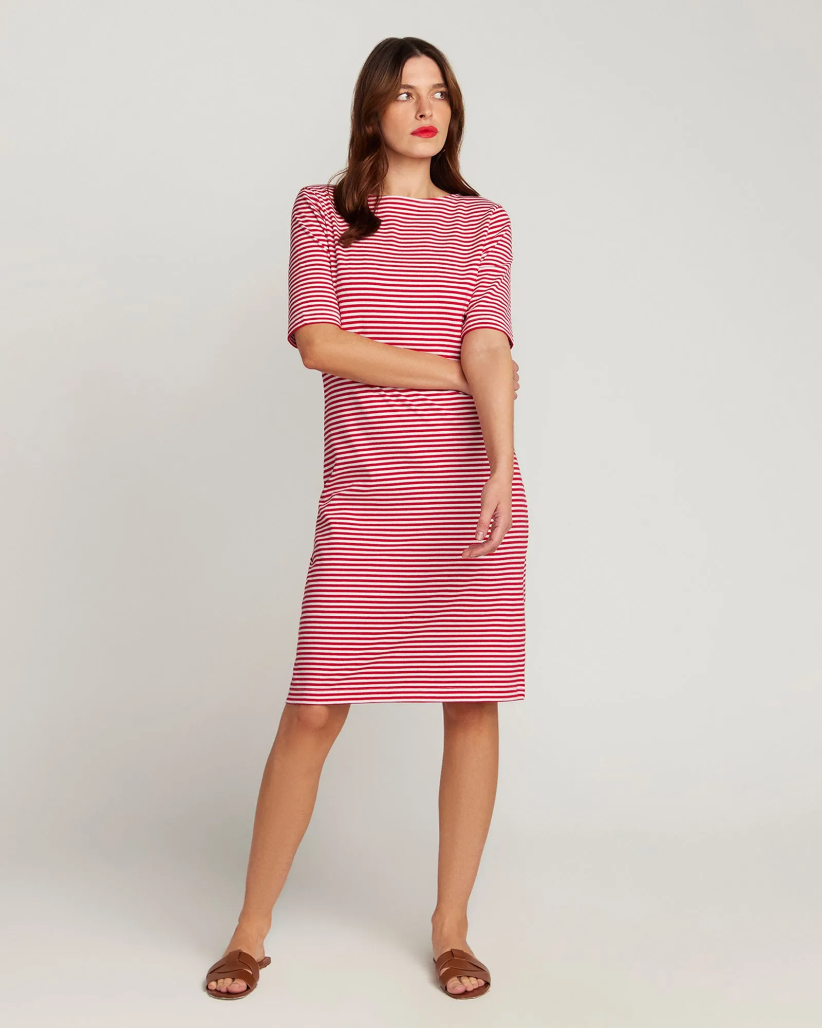 L'Été Red and White Stripe Summer Dress