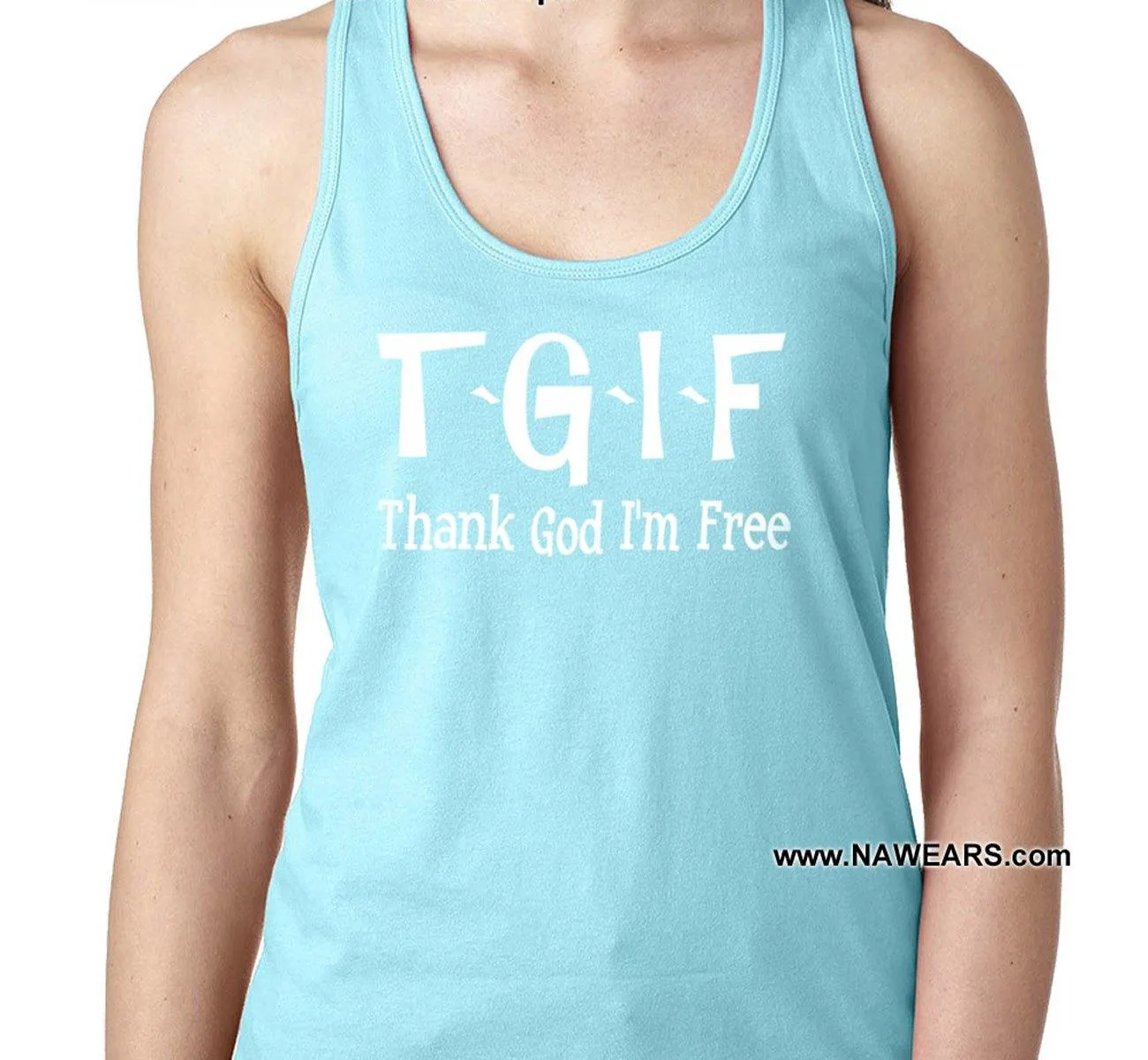 ltt- TGIF Thank God Ladies Tank Tops