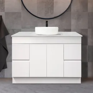 LUCA 1200mm Single Bowl Bathroom Vanity   Bliss Stone Top