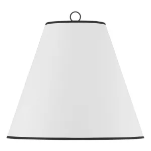 Luca Large 18" White Replacement Shade, Matte Black