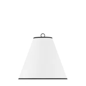 Luca Small 13" White Replacement Shade, Matte Black