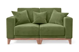 Lucca 2 Seater Sofa Lime Velvet