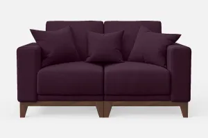 Lucca 2 Seater Sofa Purple Linen Fabric