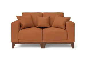 Lucca 2 Seater Sofa Tan Brown Leather