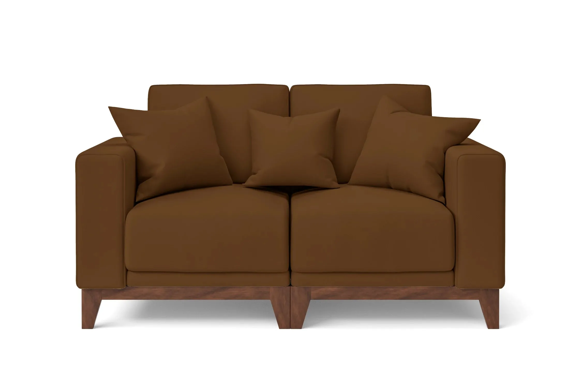 Lucca 2 Seater Sofa Walnut Brown Leather