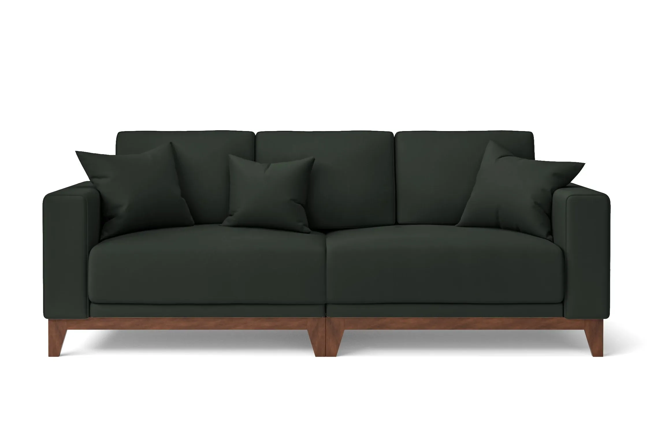 Lucca 3 Seater Sofa Green Leather