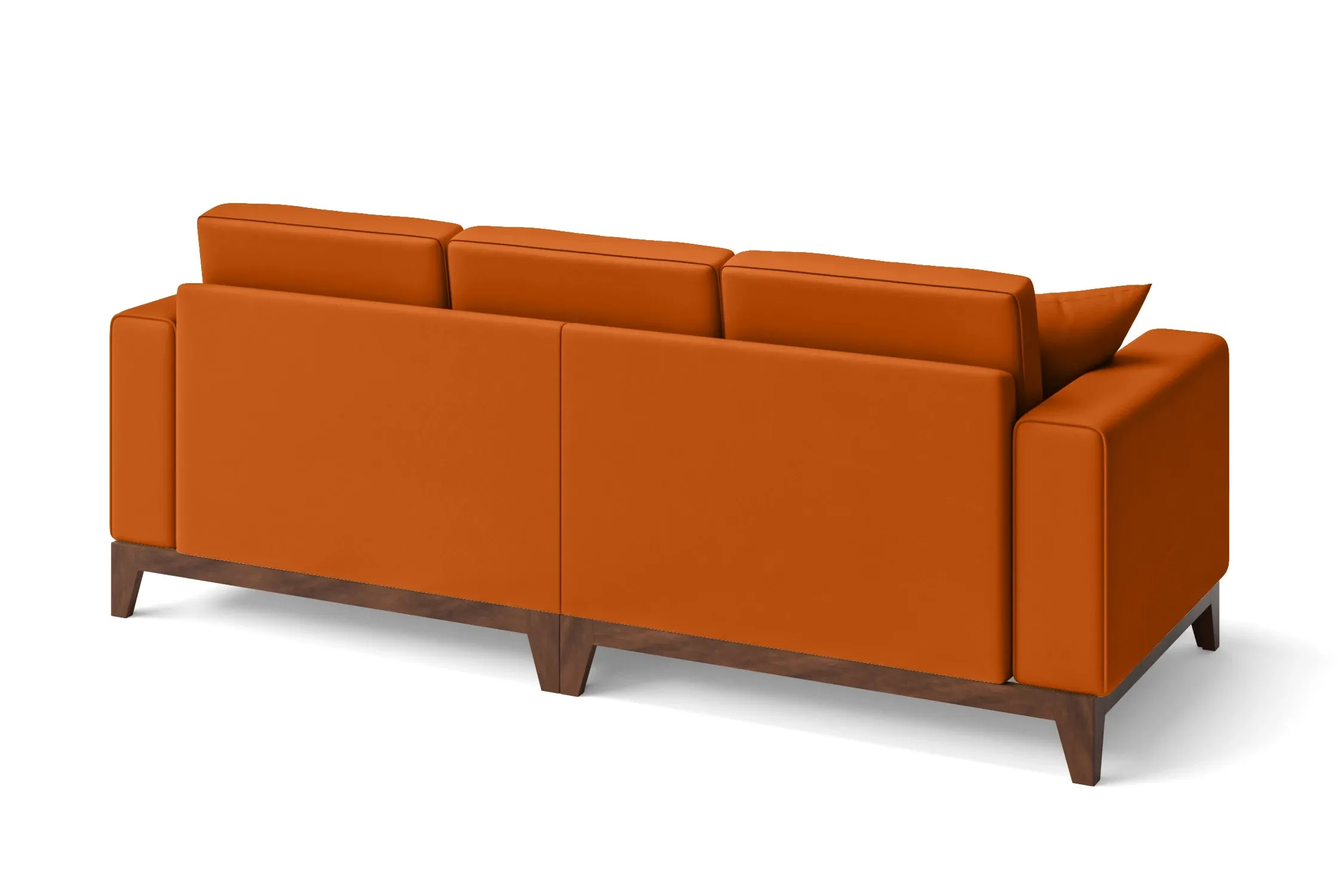 Lucca 3 Seater Sofa Orange Leather