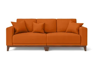 Lucca 3 Seater Sofa Orange Leather