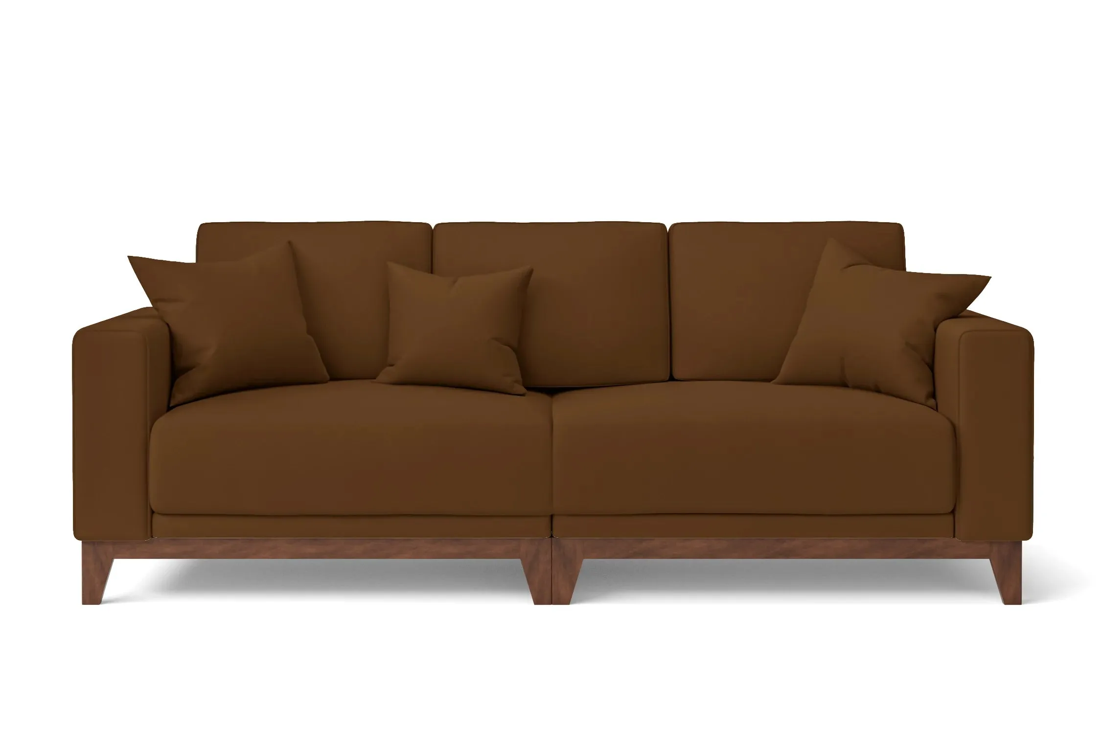 Lucca 3 Seater Sofa Walnut Brown Leather