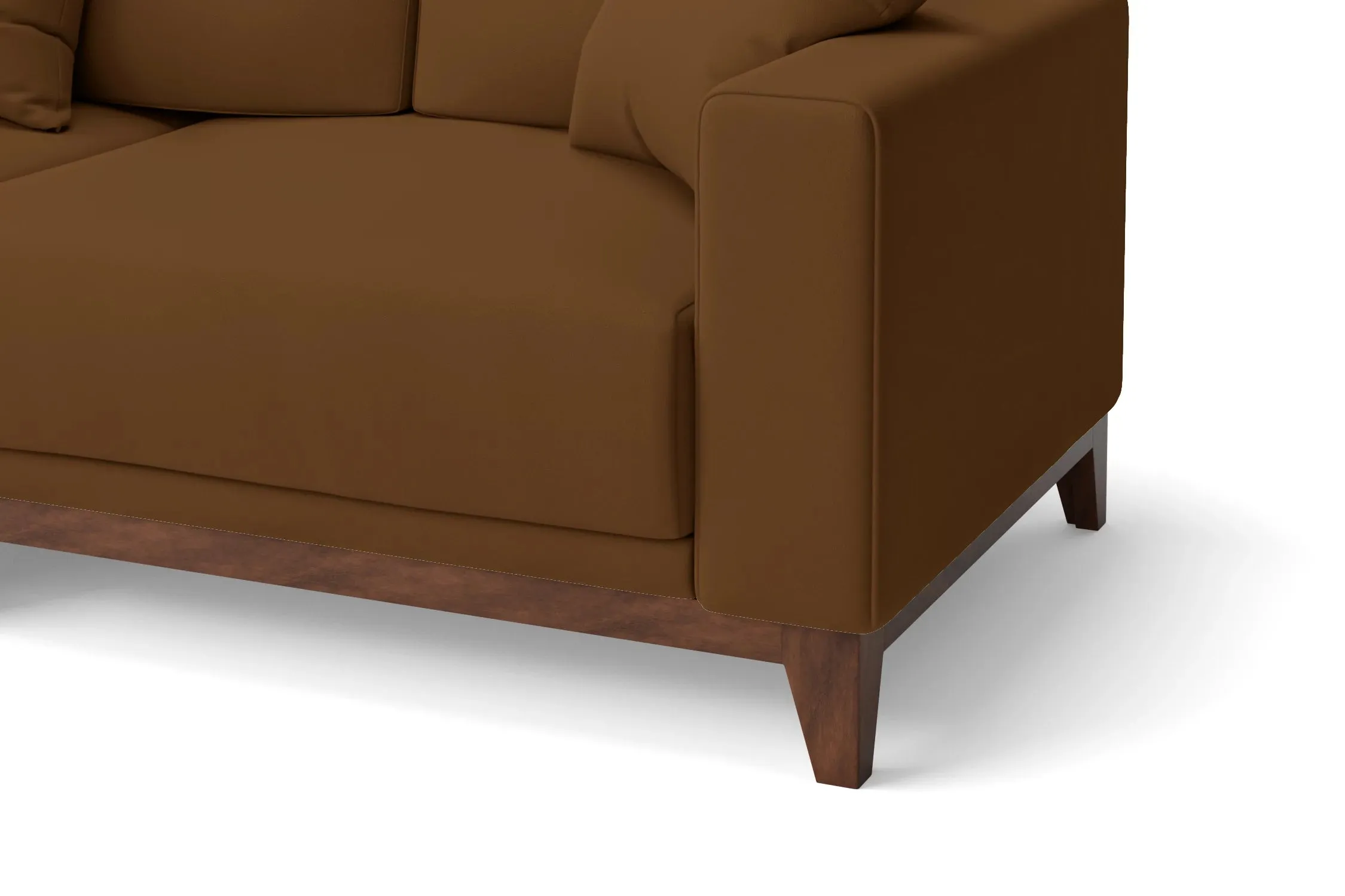 Lucca 3 Seater Sofa Walnut Brown Leather