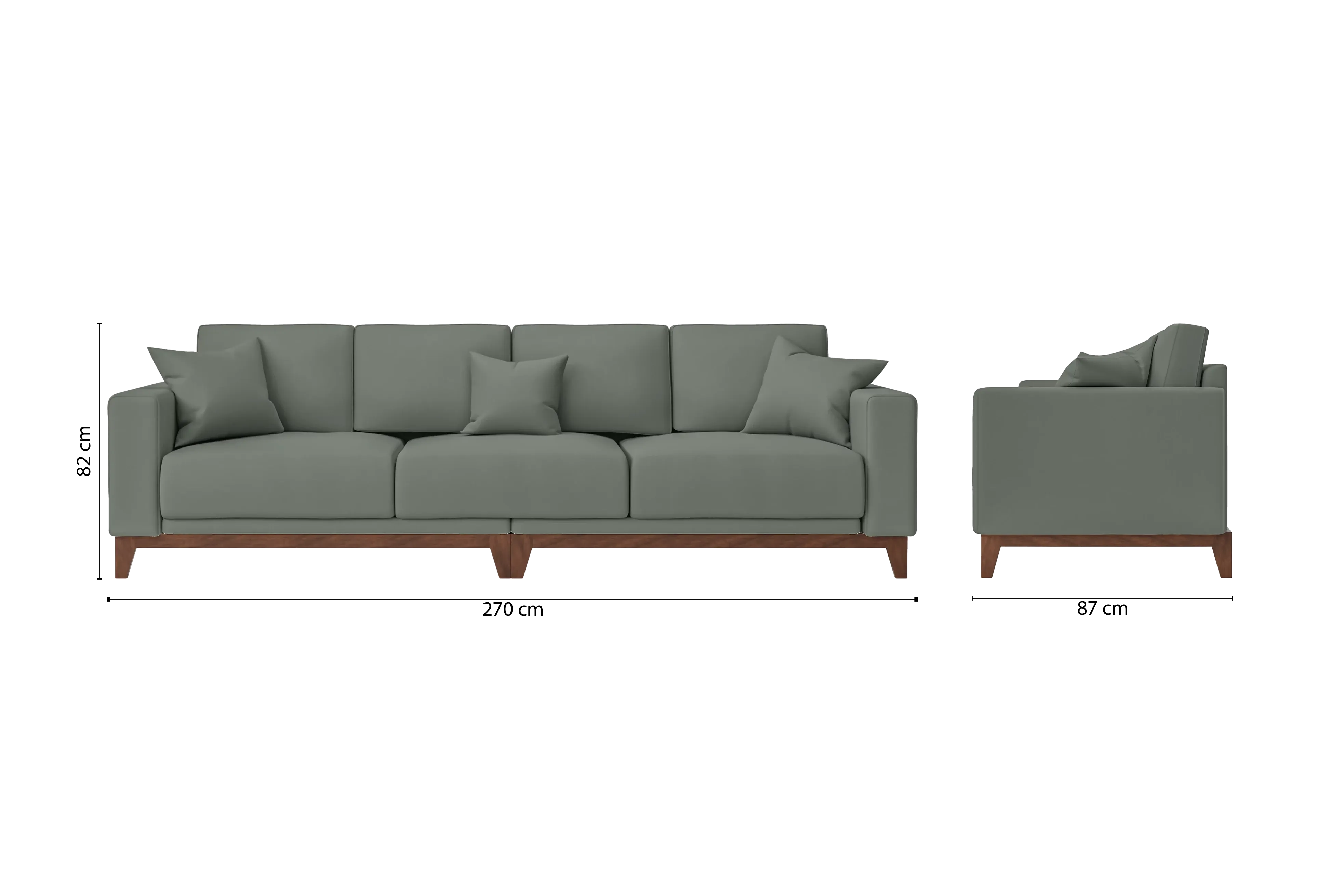 Lucca 4 Seater Sofa Lush Leather