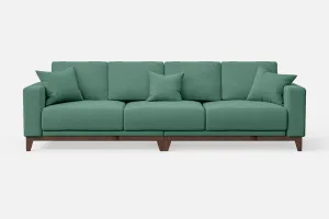 Lucca 4 Seater Sofa Mint Green Linen Fabric