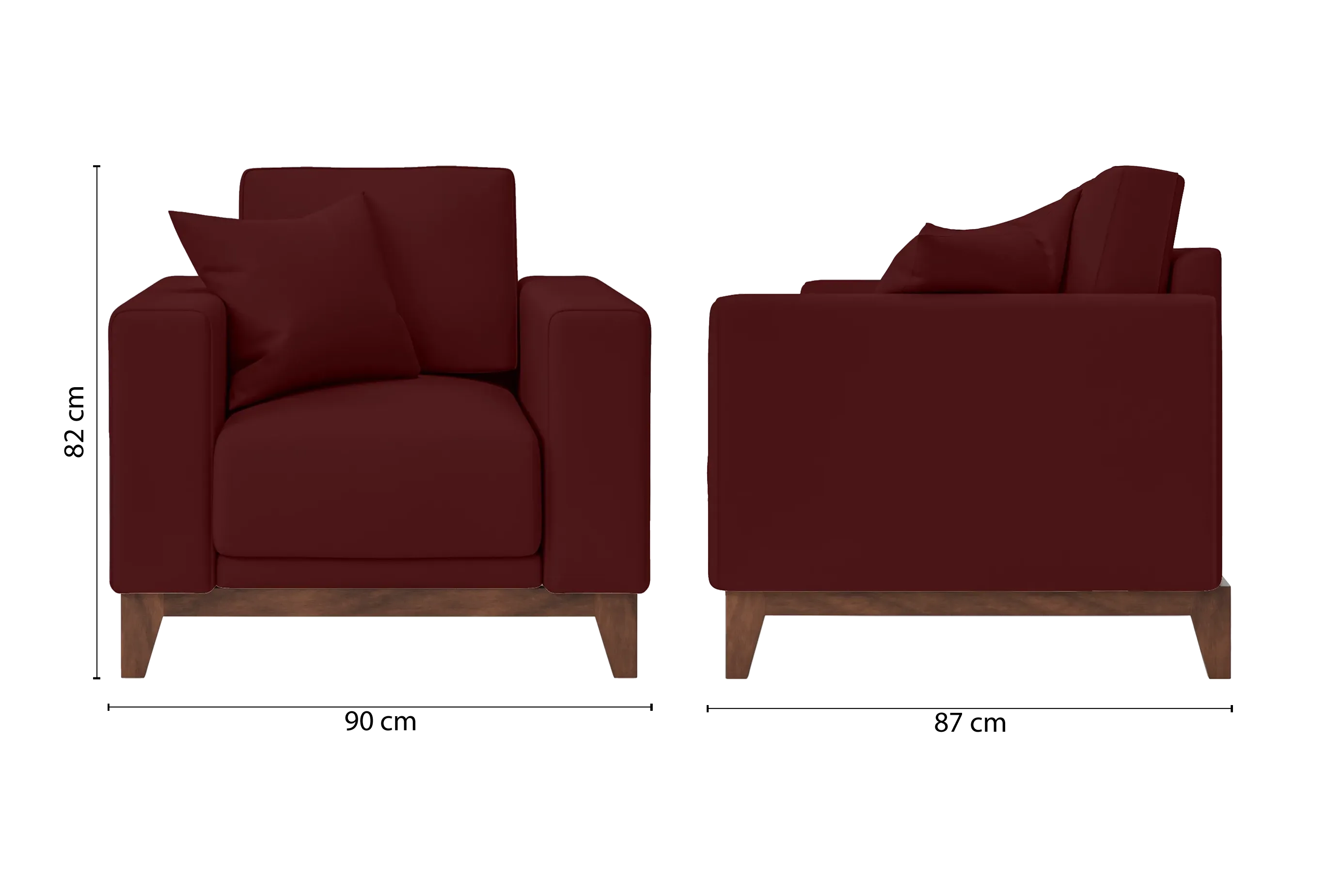 Lucca Armchair Red Leather