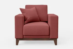 Lucca Armchair Rose Pink Linen Fabric