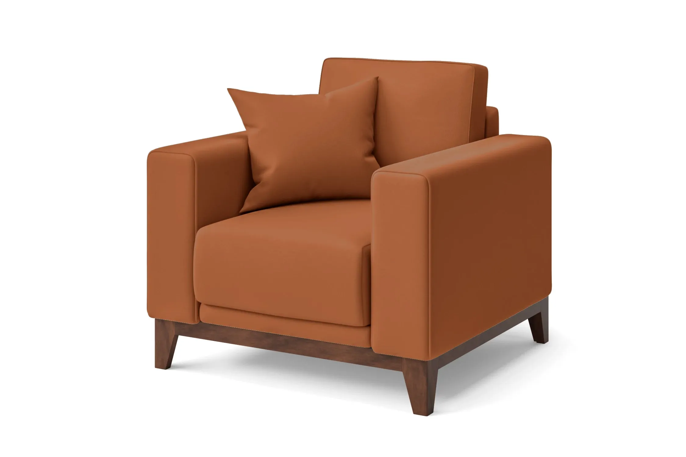 Lucca Armchair Tan Brown Leather