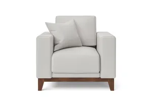 Lucca Armchair White Leather