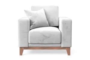 Lucca Armchair White Velvet