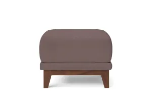 Lucca Ottoman Rose Taupe Leather