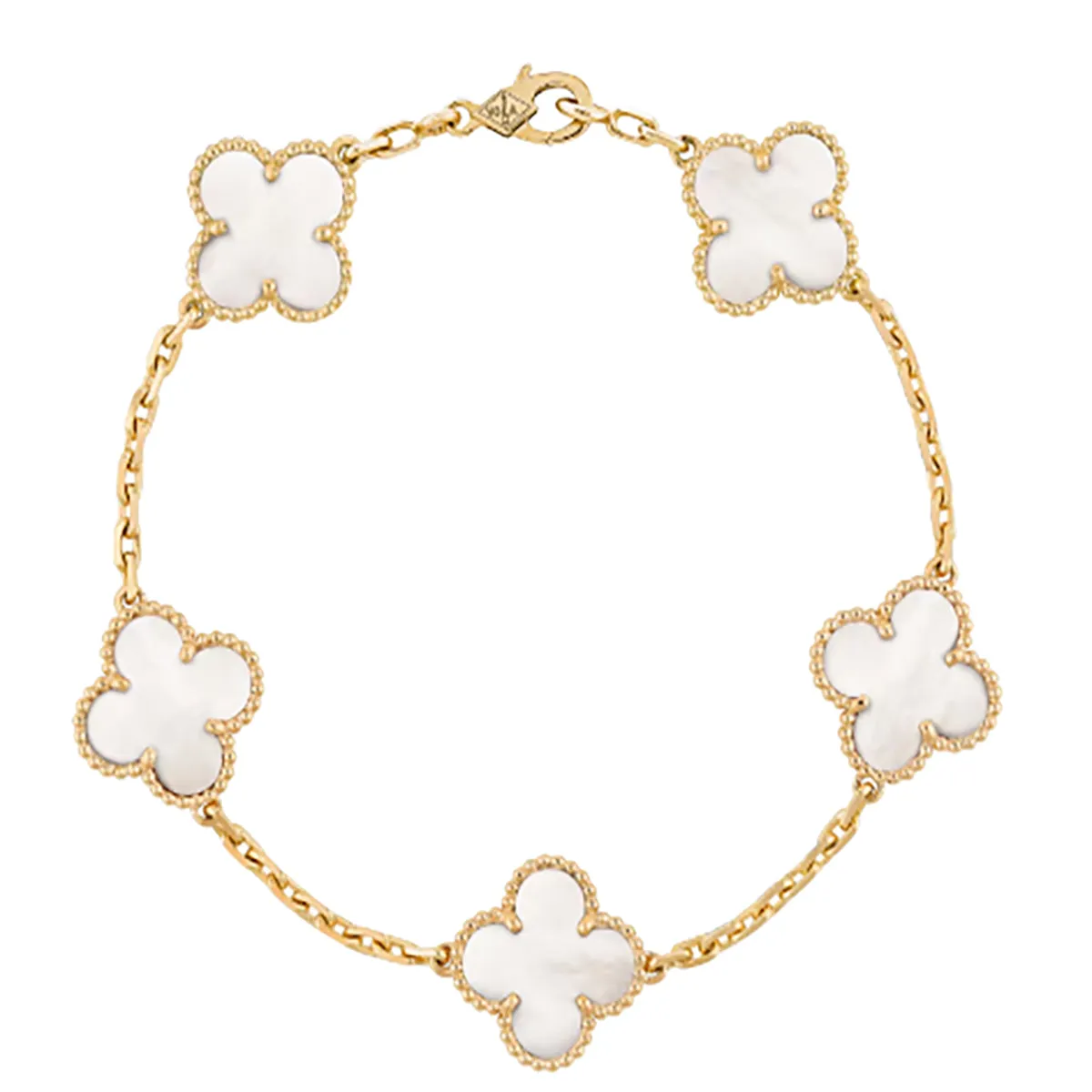 Lucky Clover Bracelet in 14k Gold Over Sterling Silver