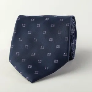 Lucky Hard 8 Four Dice Navy Blue Designer Regular Woven Tie 9cm