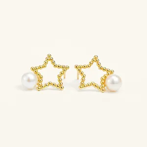 Lucky Star Freshwater Pearl Earrings