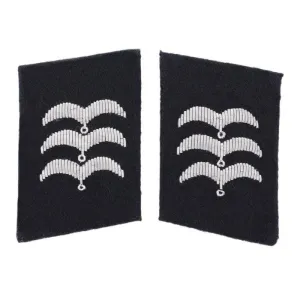 Luftwaffe RLM Construction Division Feldwebel Collar Tabs - Black