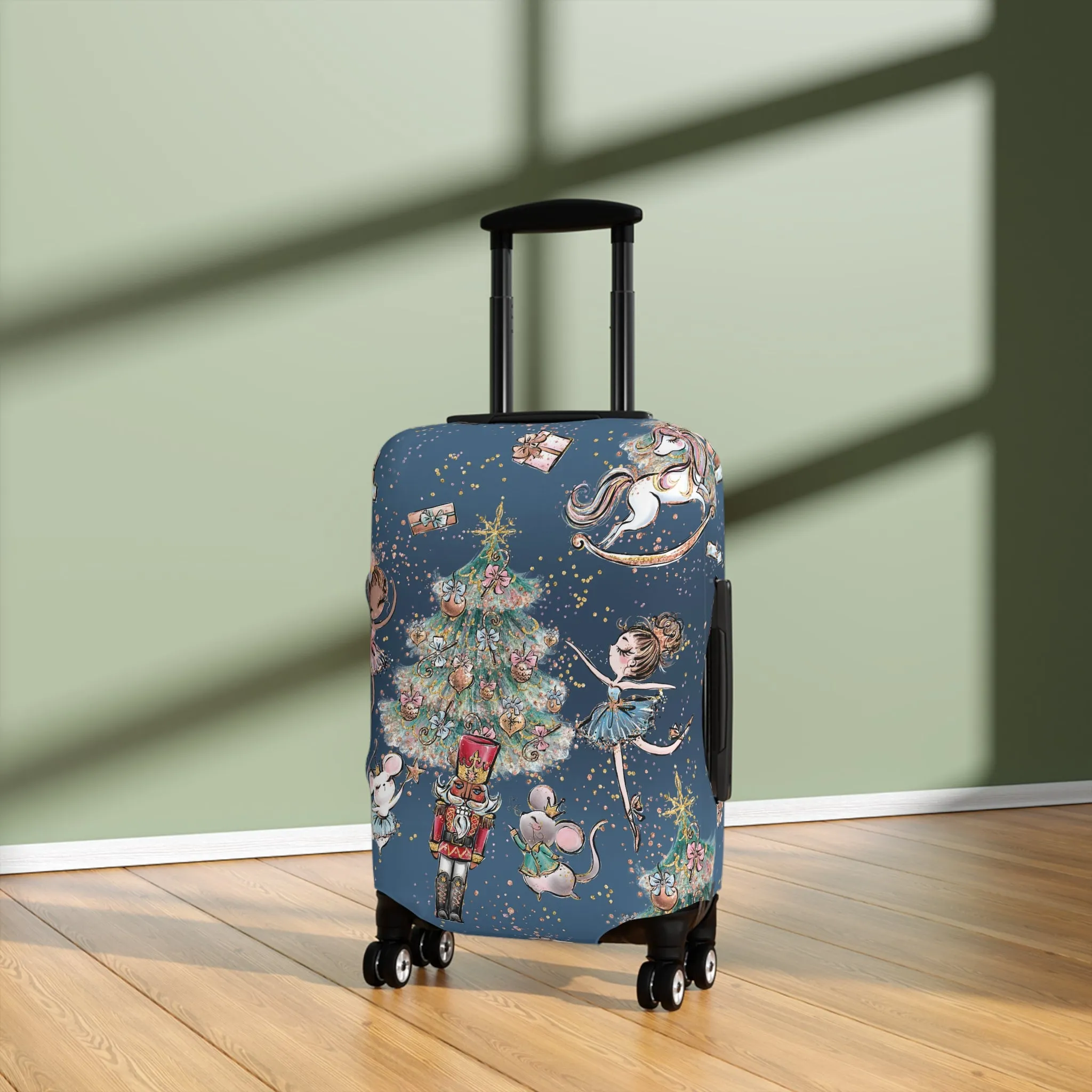 Luggage Cover, Christmas, Nutcracker Blue