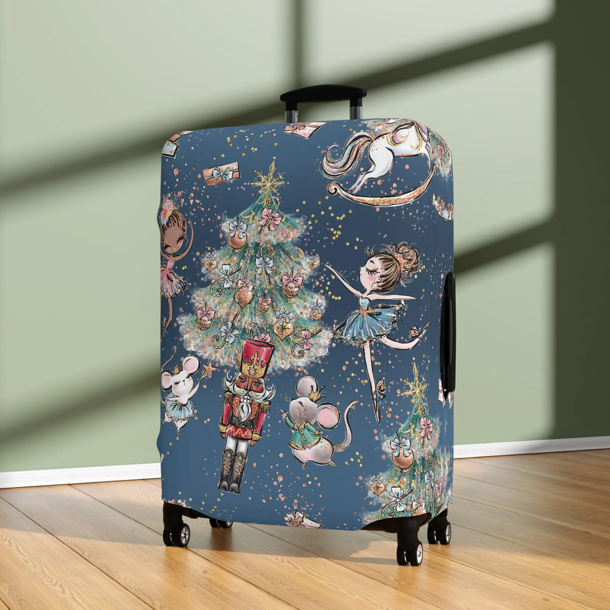 Luggage Cover, Christmas, Nutcracker Blue