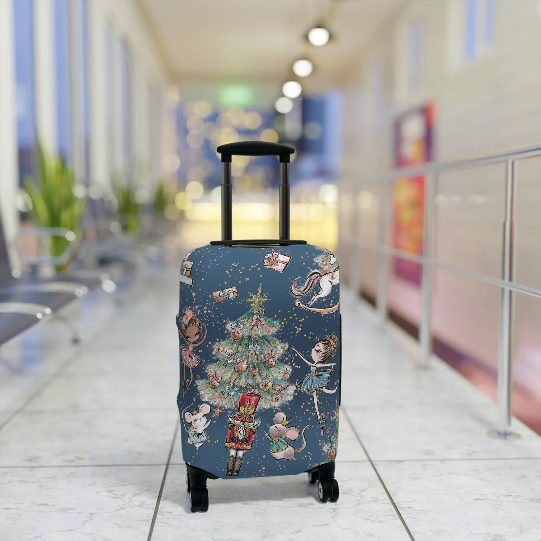 Luggage Cover, Christmas, Nutcracker Blue