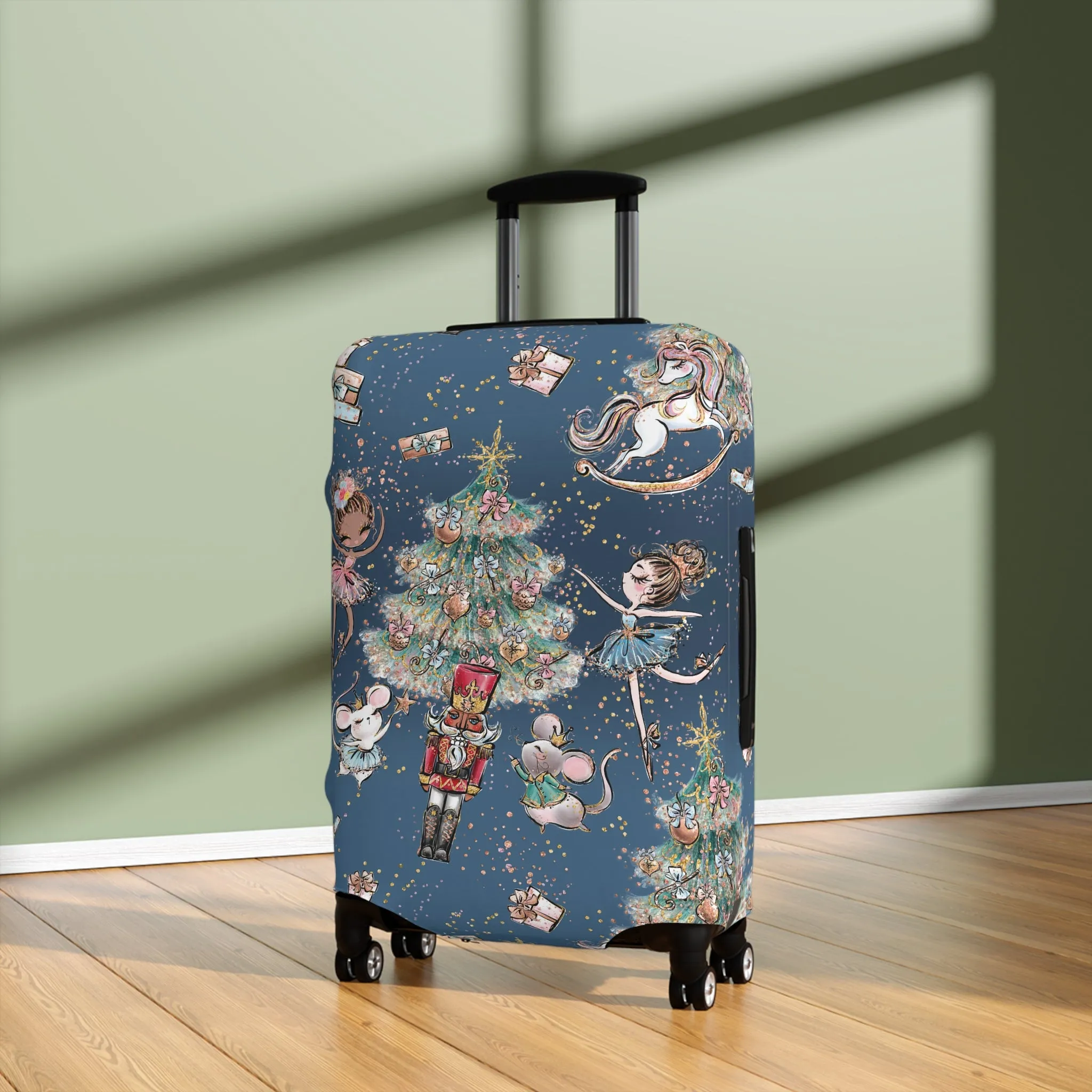 Luggage Cover, Christmas, Nutcracker Blue