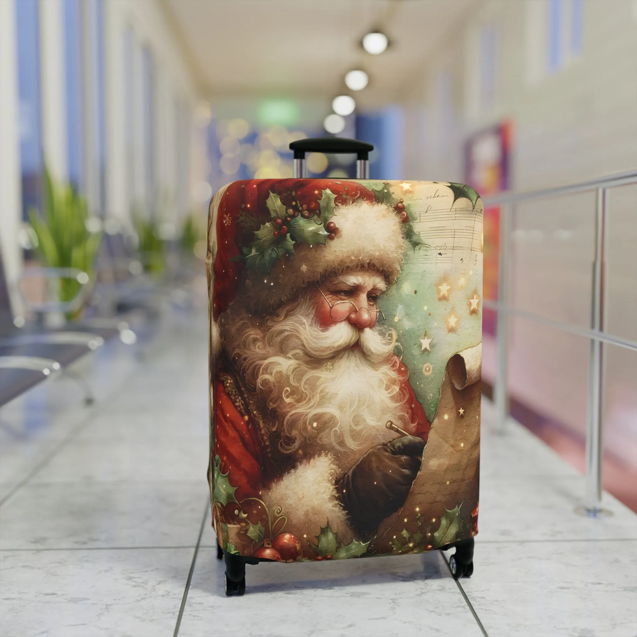 Luggage Cover, Christmas, Vintage Santa, awd-1481