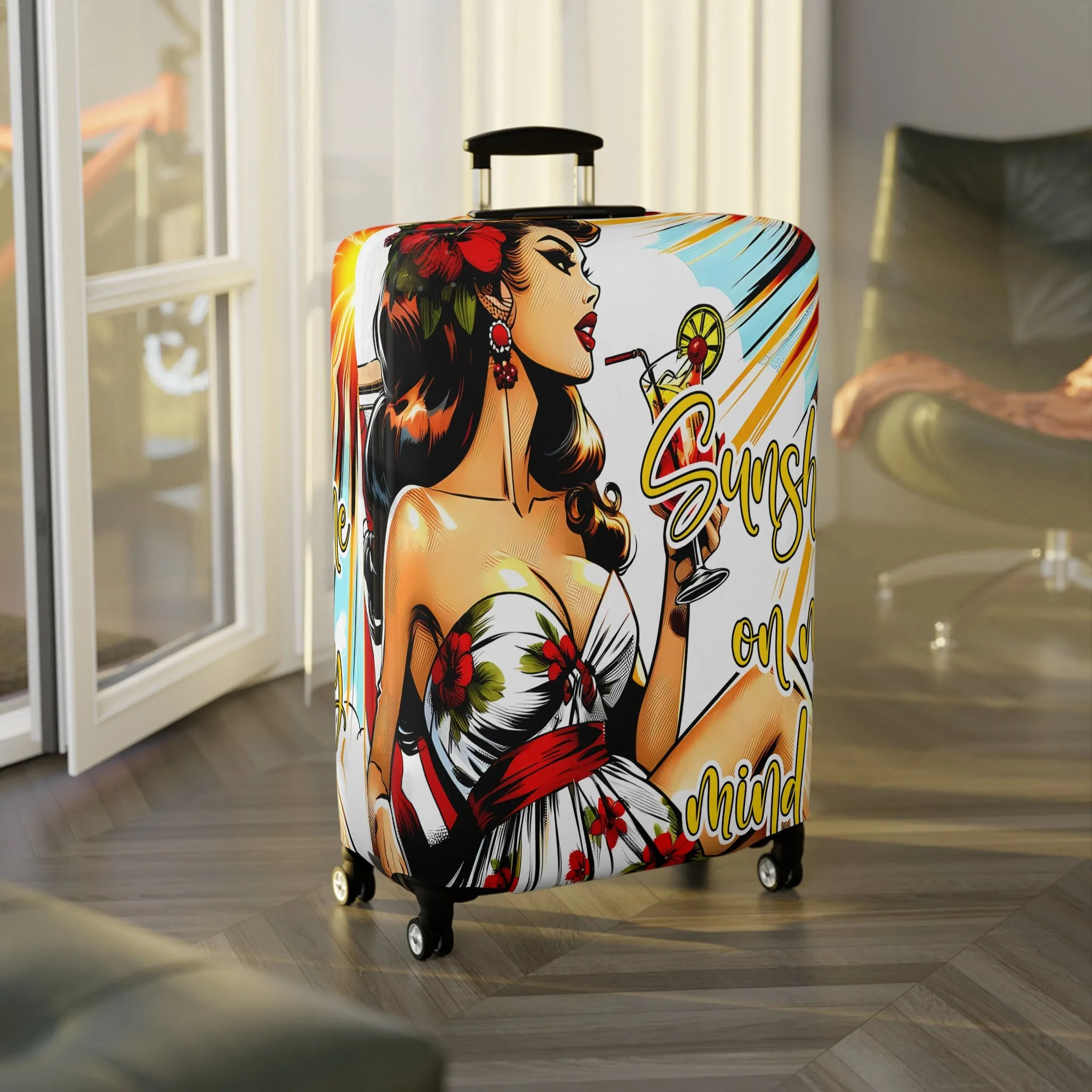 Luggage Cover, Retro Girl, Sunshine on my Mind, awd-3005