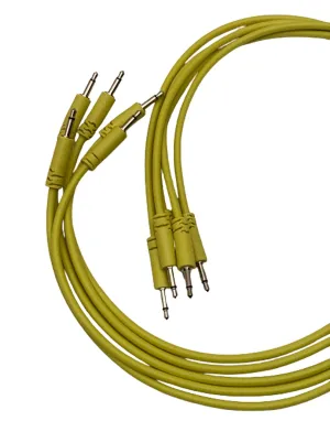 Luigis Modular Supply Spaghetti Eurorack Patch Cables - Package of 5 Yellow Cables, 6 (15 cm)