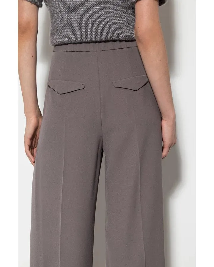 Luisa Cerano Wide Leg Pleated Full Length Pants