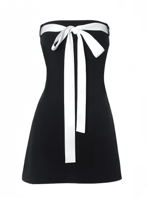 Luminary Chic Black and White Ensemble Dress