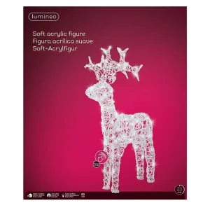 Lumineo 89cm LED Reindeer - Cool White Lights