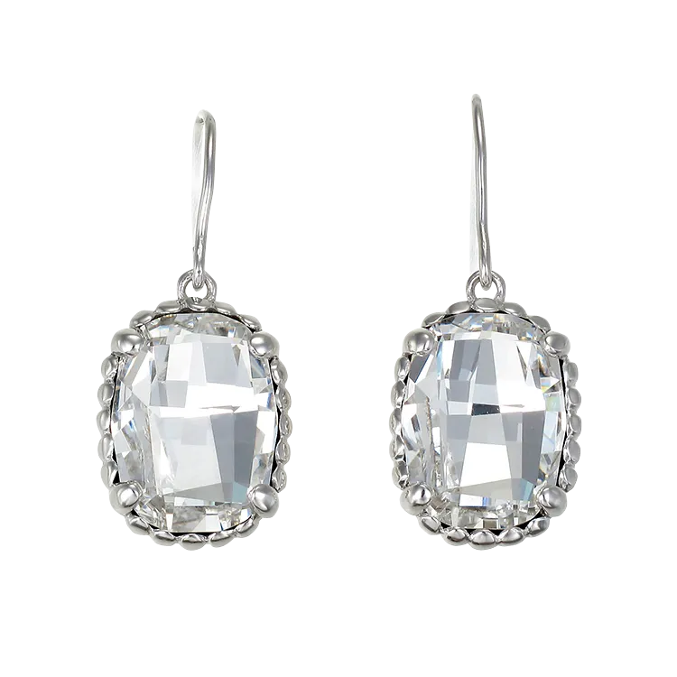 Luminous White Crystal Earrings