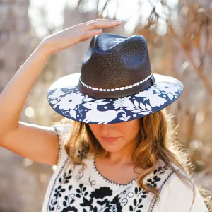 Luna Artisanal Hat - Hand Painted in Mexico