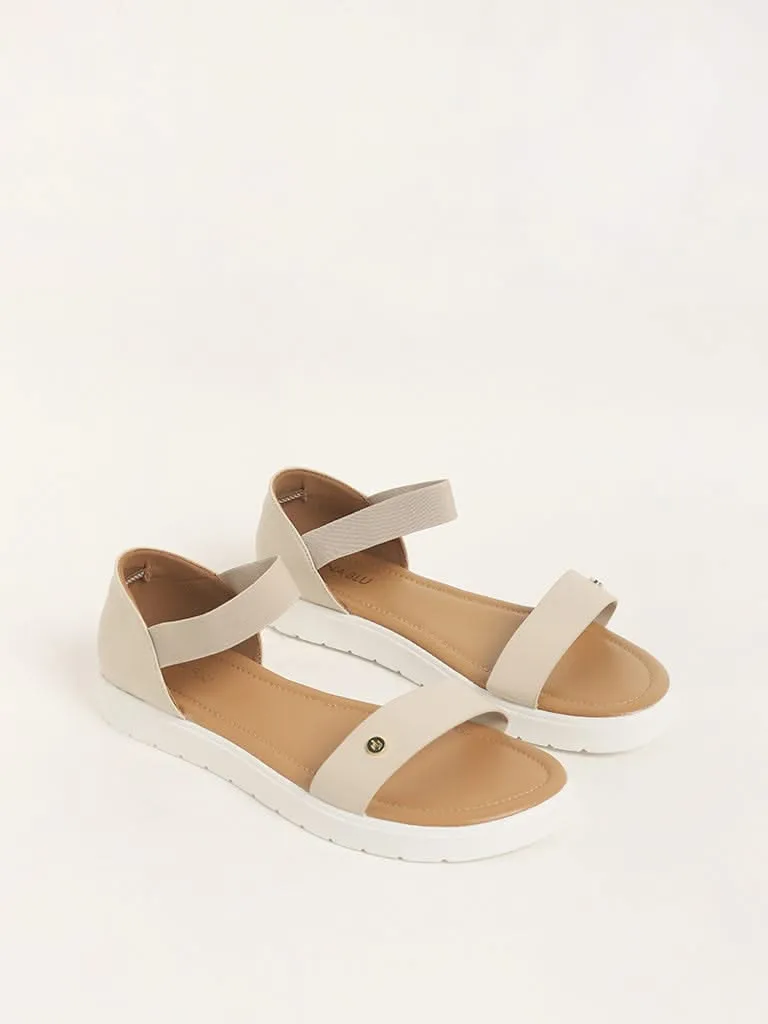 LUNA BLU Cream Strappy Sandals