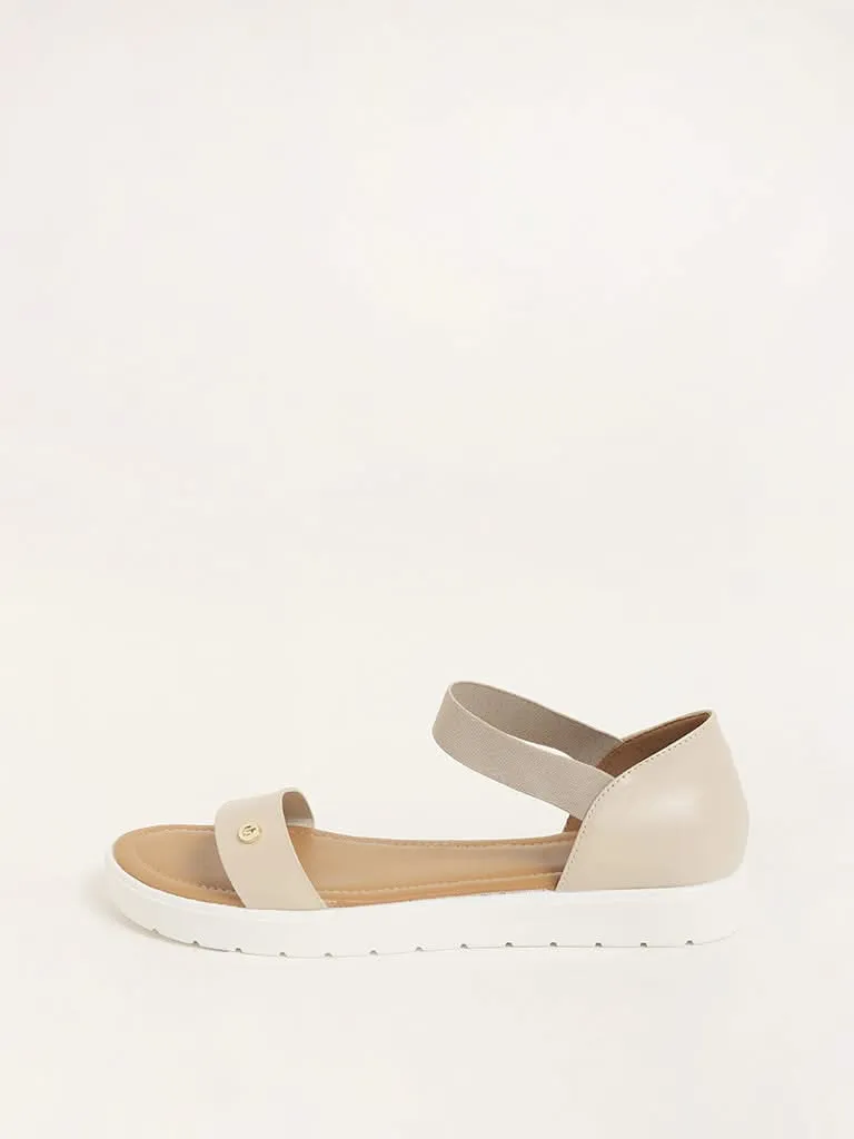 LUNA BLU Cream Strappy Sandals