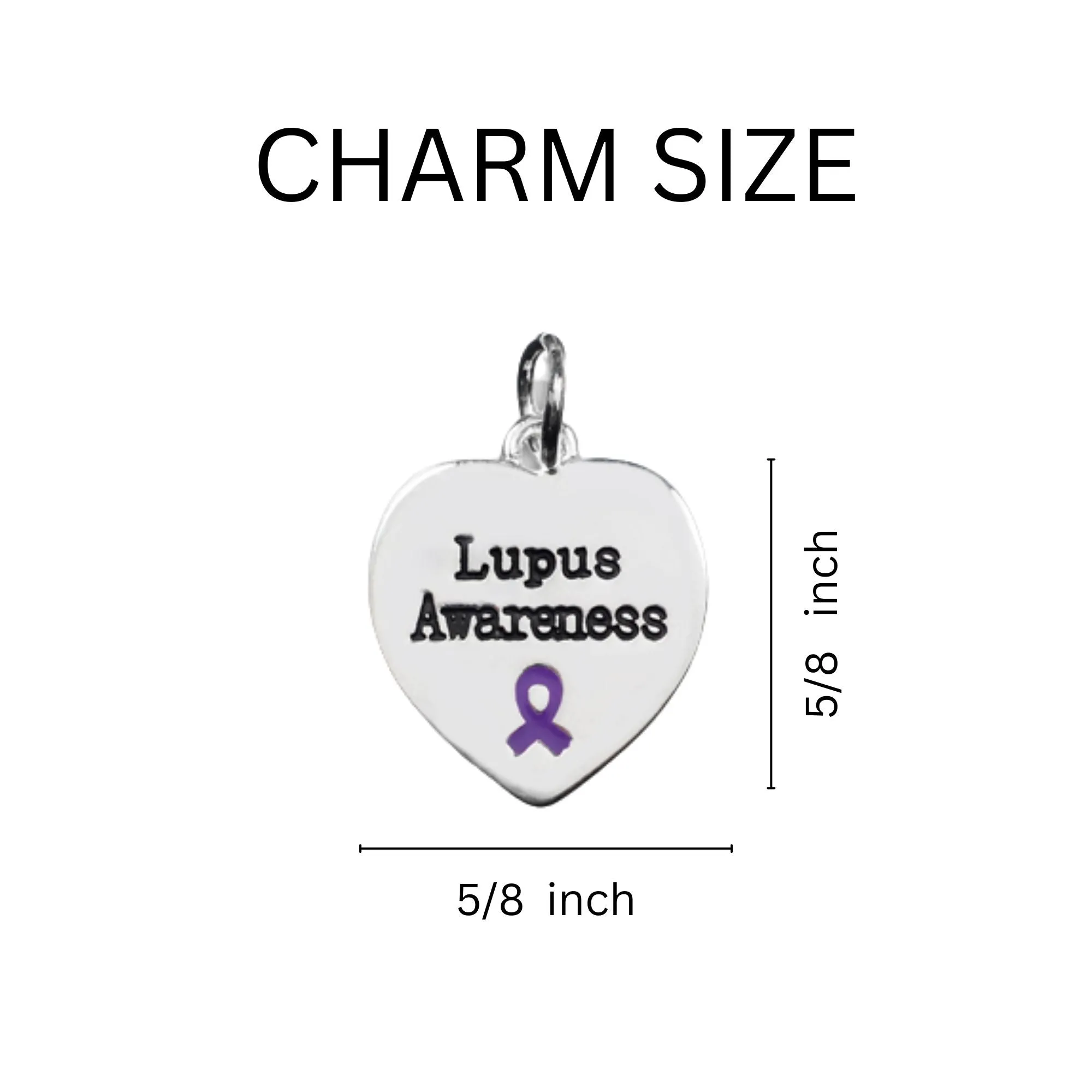 Lupus Awareness Purple Ribbon Partial Beaded Bracelets