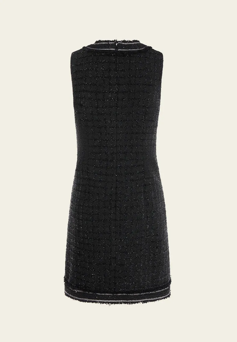 Lurex Sleeveless Tweed Dress